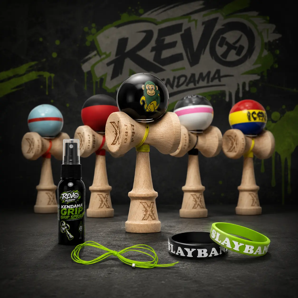 Mystery DROP - Mystery Pack LEGENDARY - Kendama X V3 Random + Spray Grip + Accesorii