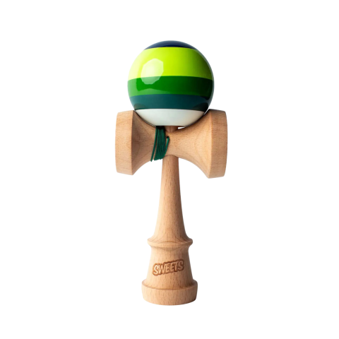 Kendama SWEETS - Cumpara Sweets Kendama Classic 5 Stripe Dougy Sweets <p>Pune mana pe cea mai noua kendama, marca Sweets si scoate-o la o intrecere cu ceilalti! </p><p>Noua Prime 5 stripes Dougy ne aduce un design nou si o constructie ideala pentru trick-urile balance! </p><p>Tama, vopsita in laboratoarele Sweets cu Prime Tacky, se remarca prin cele 5 dungi de nuante diferite de verde, care marcheaza gaura, pentru ca tu sa o poti urmari mai usor in miscare.</p><p>Noua Prime Dougy este o kendama formidabila pentru a porni o competitie interesanta si fascinanta, fara prea multe pregatiri.</p><p>Incearc-o si tu!</p><p>La fiecare Sweets Kendama Prime - 5 Stripes comandata, vei primi stickere, 1 manual de instructiuni, ata si margica de rezerva. </p>. Kendama originala din lemn, ideala pentru freestyle, antrenament si competitie. Potrivita pentru incepatori si avansati.