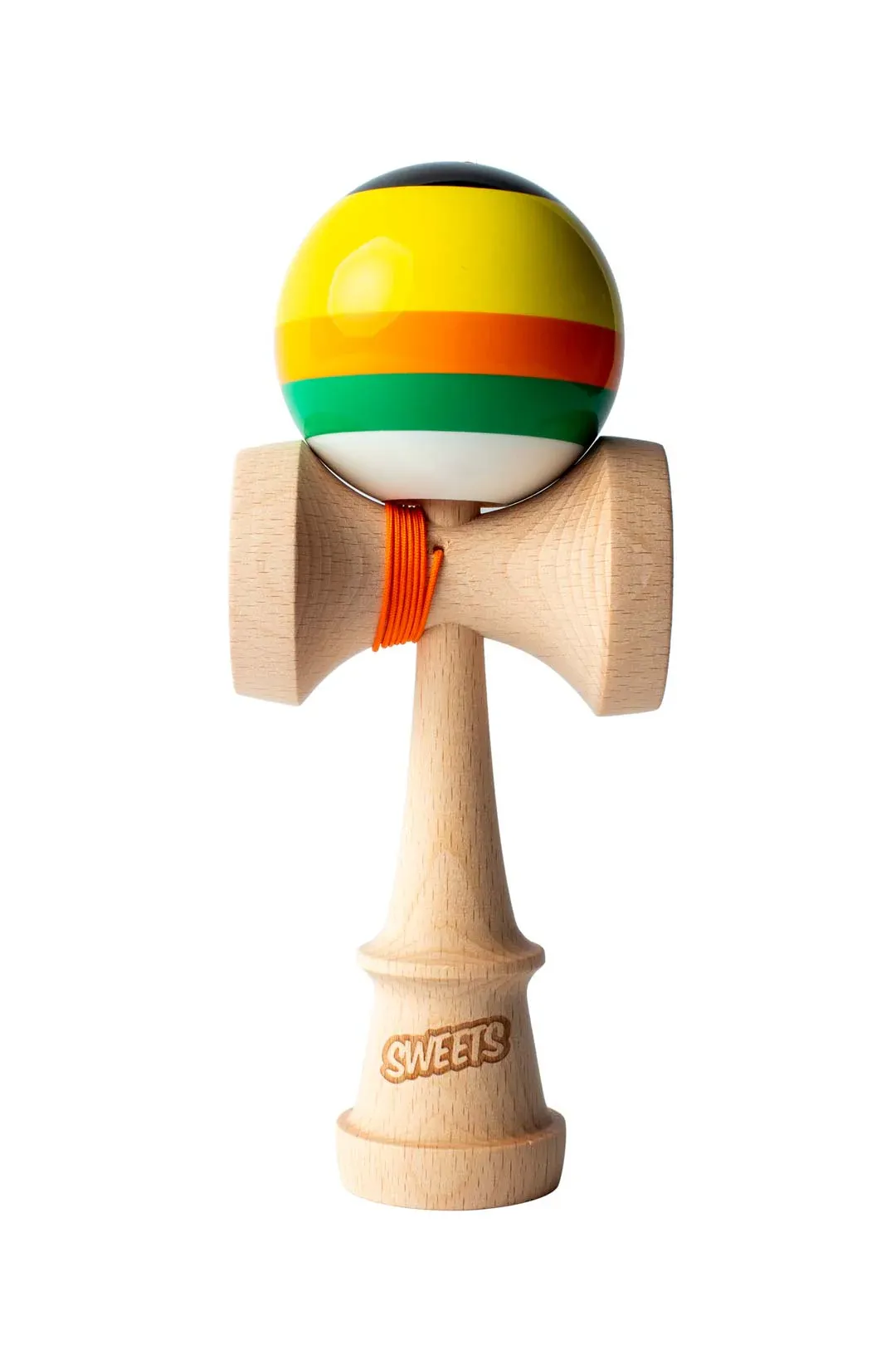 Cumpara Sweets Kendama Classic 5 Stripe Poncho Sweets <p>Incearca si tu noile kendame Sweets: Prime 5 Stripes!</p><p>Cele 4 modele noi de la Sweets vin cu un design fresh si cu o constructie ideala pentru trikc-urile de echilibru!</p><p>Tama, vopsita in laboratoarele Sweets cu Prime Tacky, se remarca prin cele 5 dungi de culori diferite, care marcheaza gaura, pentru ca tu sa o poti urmari mai usor in miscare.</p><p>Noua Prime Poncho este o kendama formidabila pentru a porni o competitie interesanta si fascinanta, fara prea multe pregatiri.</p><p>Ia-ti Kendama Prime 5 Stripes - Poncho si scoate-o la o intrecere cu ceilalti! </p><p>La fiecare Sweets Kendama Prime - 5 Stripes comandata, vei primi stickere, 1 manual de instructiuni, ata si margica de rezerva. </p>. Kendama originala din lemn, ideala pentru freestyle, antrenament si competitie. Potrivita pentru incepatori si avansati. [1]