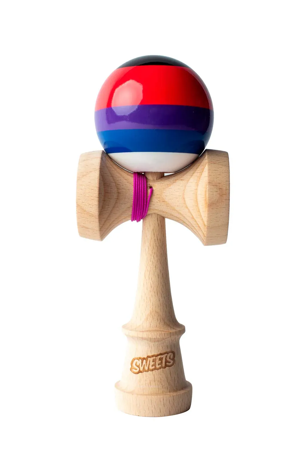 Kendama SWEETS - Cumpara Sweets Kendama Classic 5 Stripe Slushy Sweets <p>Alege-ti modelul preferat din noua gama de kendame Sweets si exerseaza trick-urile preferate!</p><p>Colectia Prime 5 stripes ne aduce 4 modele diferite de kendame, cu un design inovativ si o constructie foarte bine echilibrata, care cu siguranta vor duce jocul la un alt nivel.</p><p>Tama, vopsita in laboratoarele Sweets cu Prime Tacky, se remarca prin cele 5 dungi de culori diferite, care marcheaza gaura, pentru ca tu sa o poti urmari mai usor in miscare.</p><p>Noua Prime Slushy este o kendama formidabila pentru a porni o competitie interesanta si fascinanta, fara prea multe pregatiri.</p><p>Ia-ti Kendama Prime 5 Stripes - Slushy  si scoate-o la o intrecere cu ceilalti! </p><p>La fiecare Sweets Kendama Prime - 5 Stripes comandata, vei primi stickere, 1 manual de instructiuni, ata si margica de rezerva. </p>. Kendama originala din lemn, ideala pentru freestyle, antrenament si competitie. Potrivita pentru incepatori si avansati.