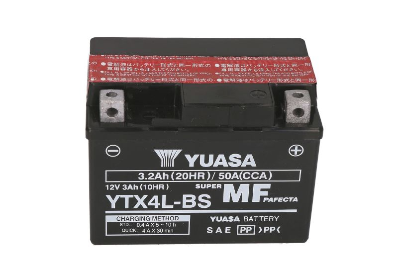 Acumulator moto YUASA YTX4L‑BS 12V 3Ah 50A – AGM, fără întreținere, încărcare uscată [4]