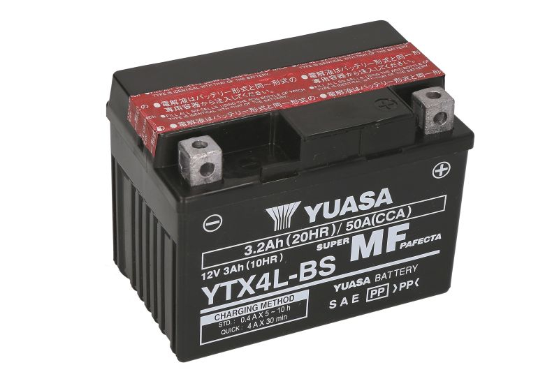 Acumulator moto YUASA YTX4L‑BS 12V 3Ah 50A – AGM, fără întreținere, încărcare uscată [3]