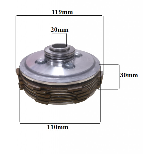 Ambreiaj complet pentru motosapă / motocultor diesel 178F – 186F, compatibil modele standard [2]