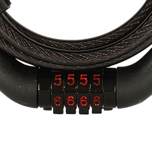 Antifurt OXFORD Combi6 – Cablu cu cifru 1500 × 6 mm – Negru [3]