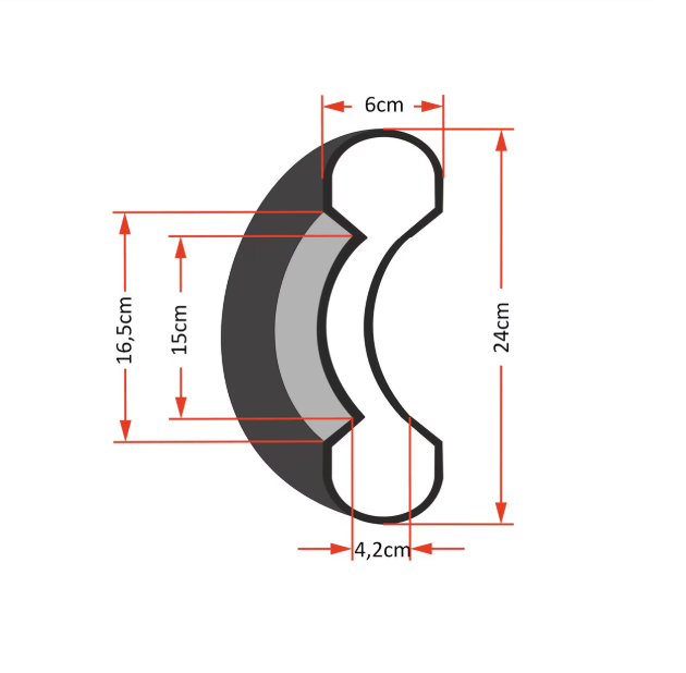 Anvelopă 10×2.5 inch (60/70‑6.5) – cauciuc plin tip fagure pentru trotinetă electrică [6]