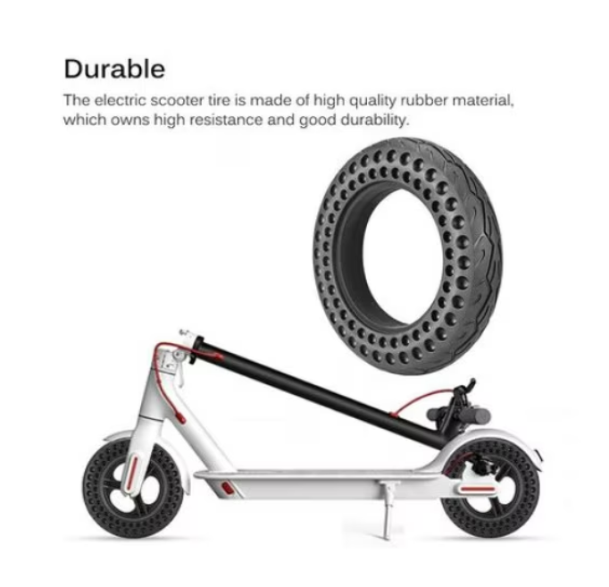 Anvelopă plină tip fagure 10 inch pentru trotinetă electrică Xiaomi M365 – cauciuc solid, absorbție șocuri [4]