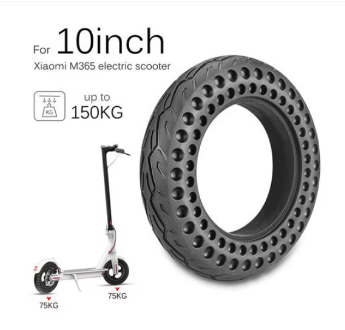 Anvelopă plină tip fagure 10 inch pentru trotinetă electrică Xiaomi M365 – cauciuc solid, absorbție șocuri [2]