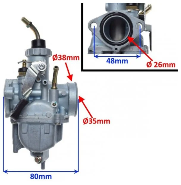 Carburator motocicletă Yamaha YBR 125 – compatibil 125cc, model 4T [3]