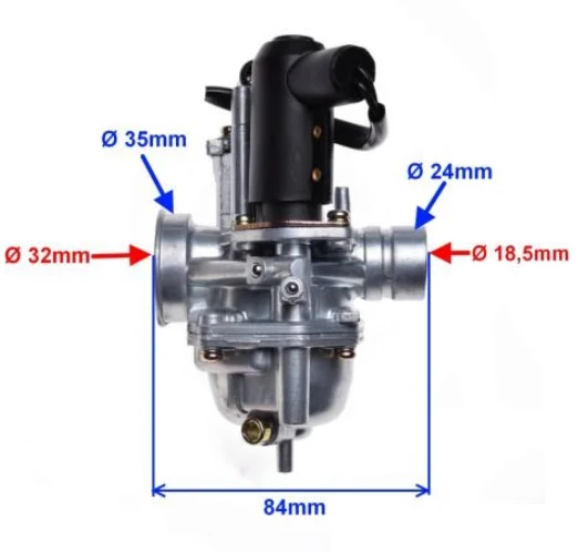 Carburator scuter Baotian 2T – compatibil 50cc, model aftermarket [3]