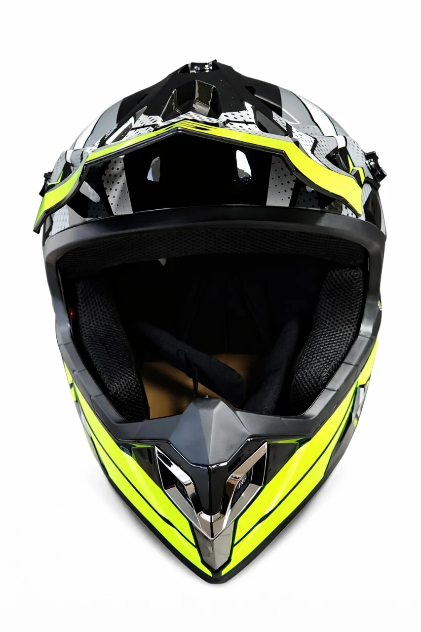 Cască Enduro / Motocross – Neon Galben/Gri/Negru, Mărimea L (59–60 cm) [2]