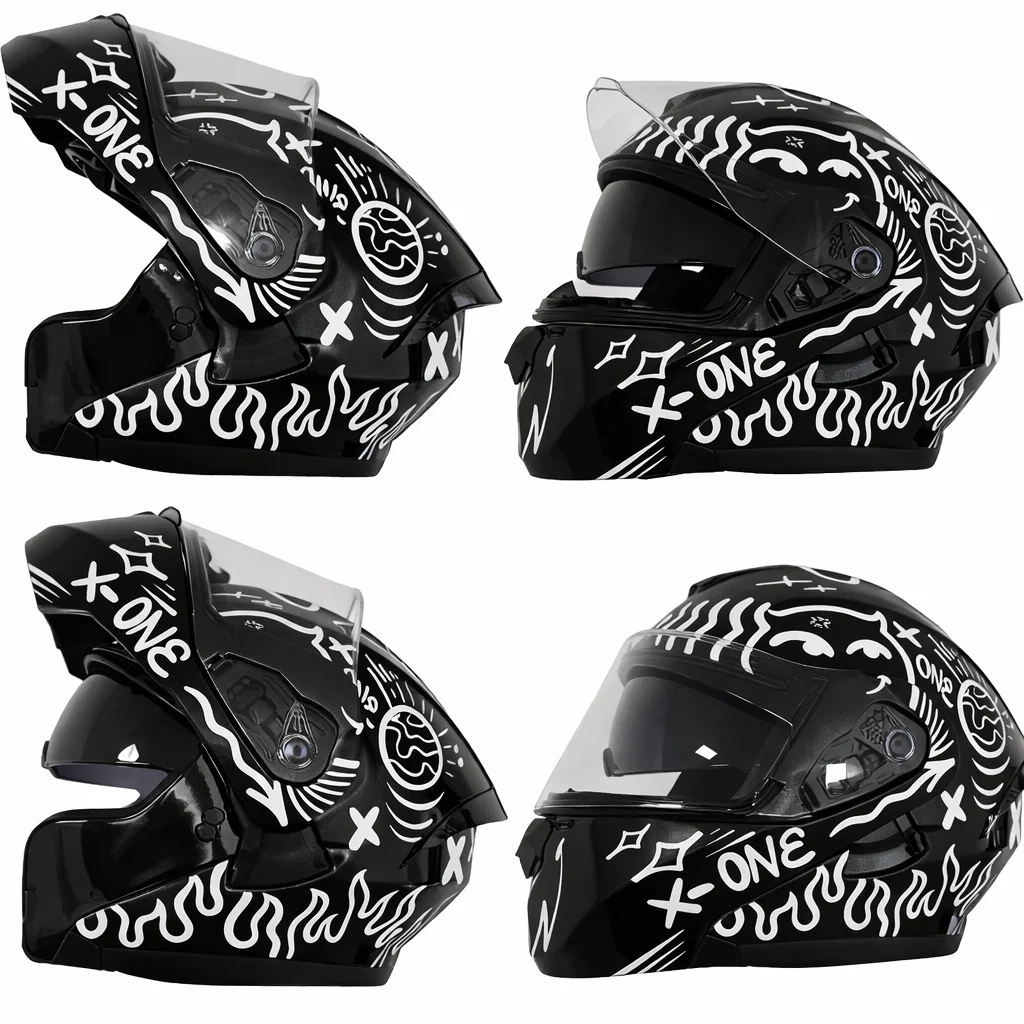 Cască moto X‑ONE X‑3000 GT X‑PEED – Modulară, Negru, Mărimea L (59–60 cm) [2]