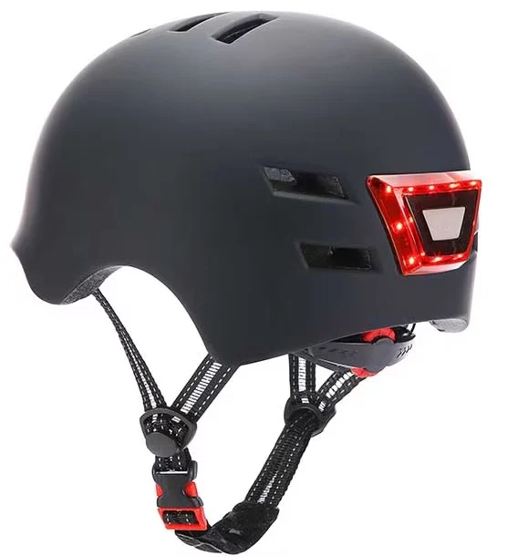 Casca protecție urbană cu lumini LED integrate Negru Mat | Mărime ajustabilă [4]