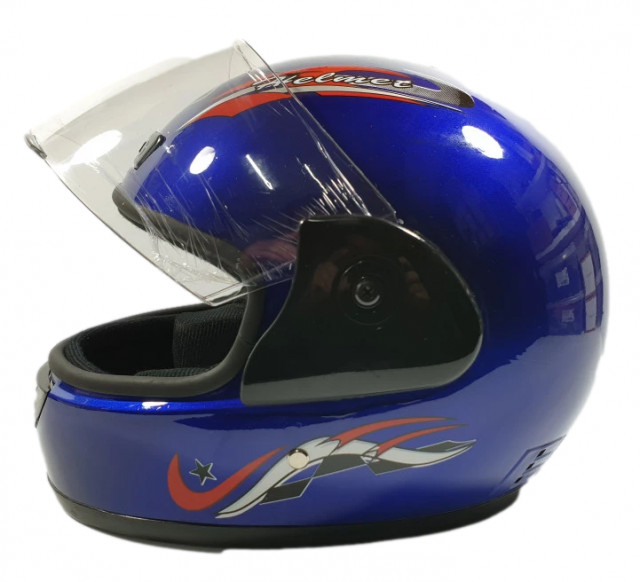 Cască scuter Full Face Safe Albastră — Vizieră completă, protecție integrală [2]