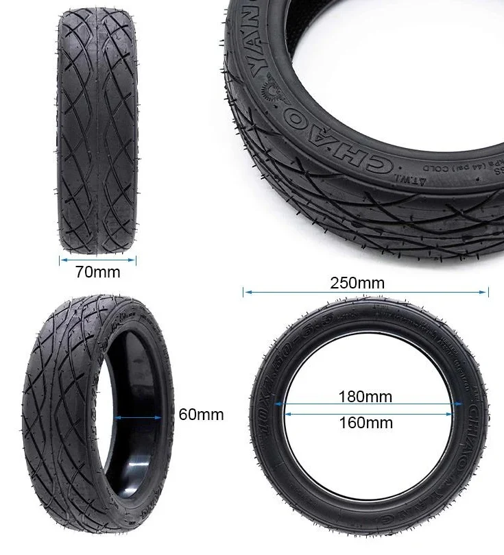 Cauciuc trotinetă electrică 10 × 2.5 Inch Antipana – cu gel interior anti‑pană [3]