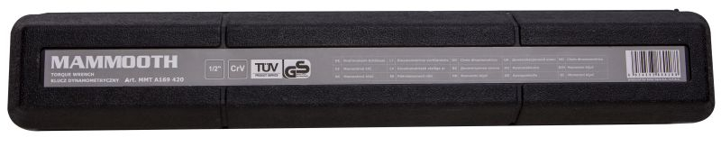 Cheie dinamometrică MAMMOOTH – 1/2", 40–210 Nm, capete 17/19/21 mm, 44 cm, pentru roți [2]