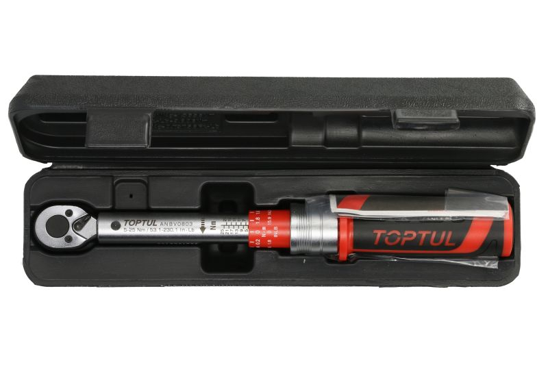 Cheie dinamometrică TOPTUL – 1/4", 5–25 Nm, 29.5 cm, profesională [3]