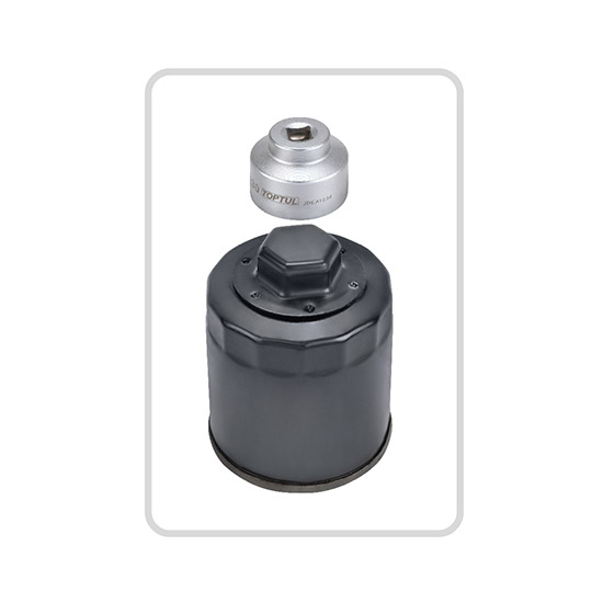 Cheie filtru ulei TOPTUL – set tubular 1/4", 6 buc, 24–38 mm [2]