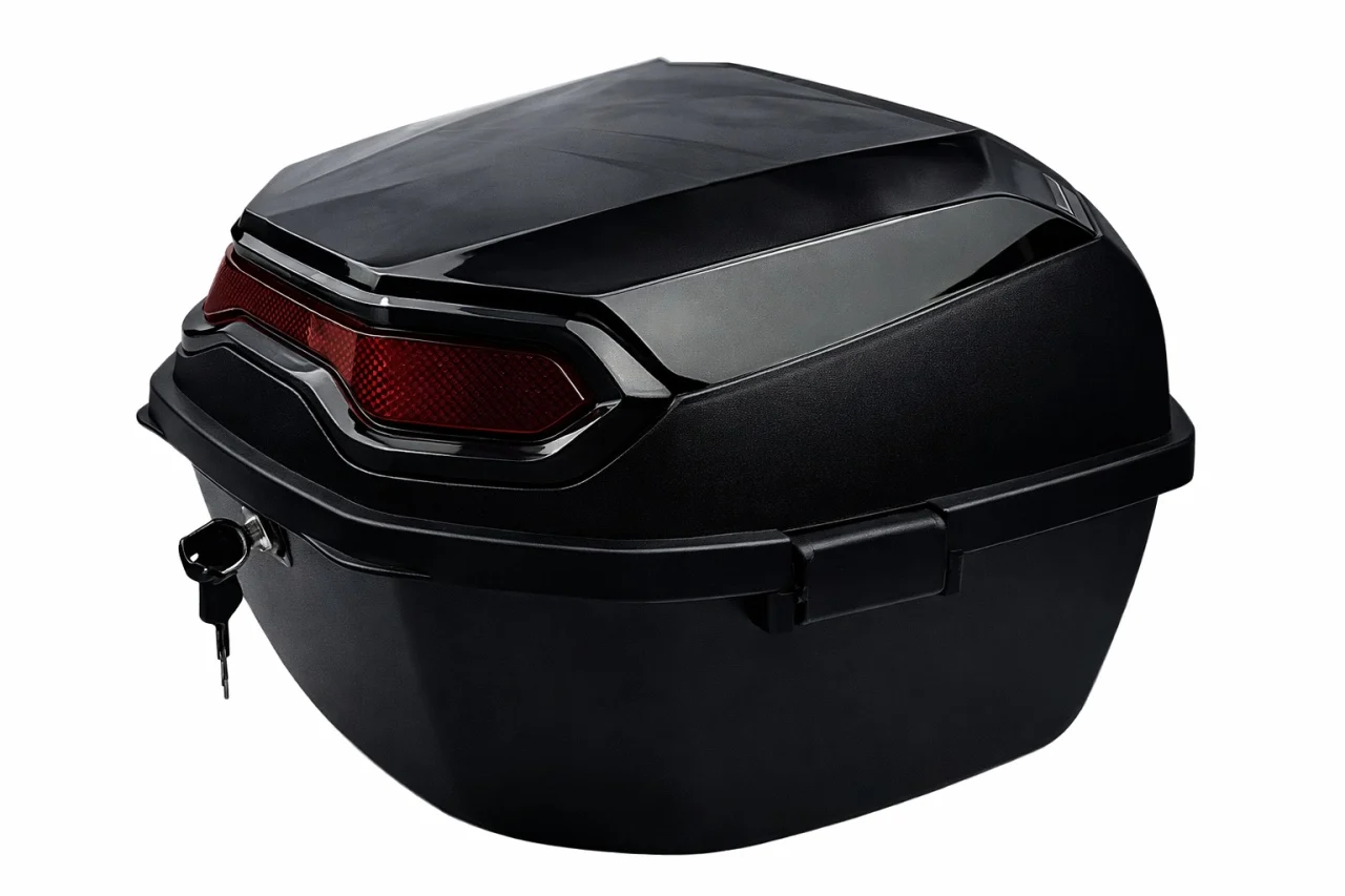 Cutie portbagaj 777 neagră 40L | Portbagaj scuter cu cheie și stop reflectorizant [3]