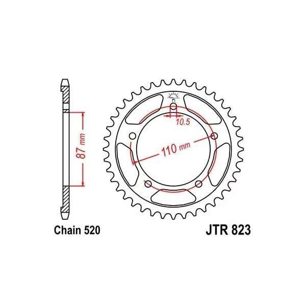Foaie Spate JT JTR823.39 – 39T, Pas Lanț 520 [2]