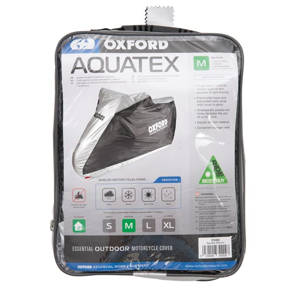 Husa motocicleta Oxford Aquatex NEW, marime M, argintiu – protectie premium interior/exterior [5]