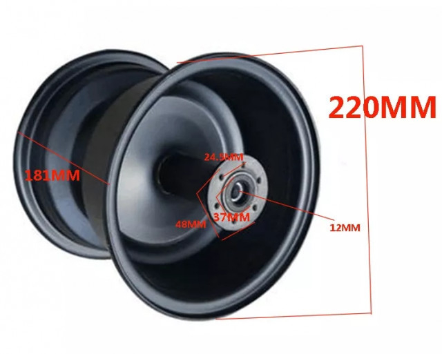 Jantă față scuter electric CityCoco – compatibilă 225/55/8 inch (18×9.5‑8) [3]