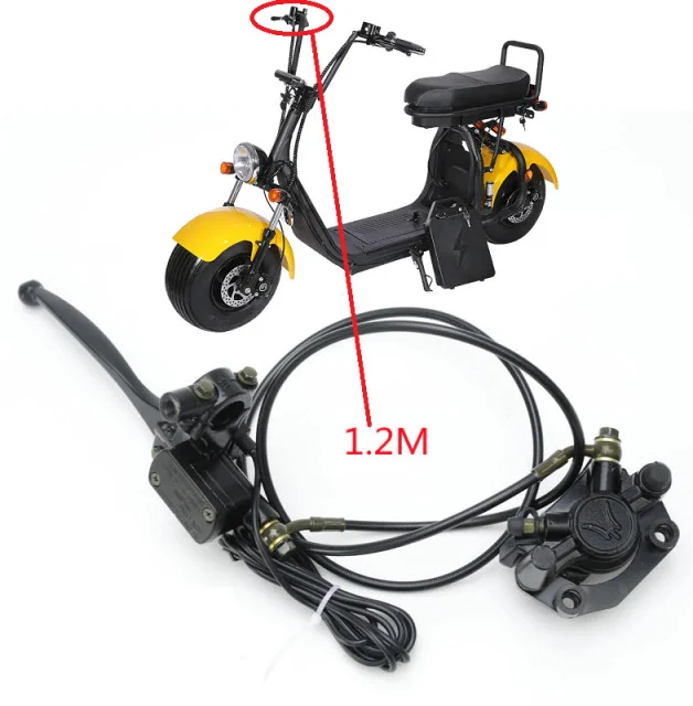 Kit frână hidraulică scuter electric CityCoco (dreapta – față, furtun 120 cm) [4]