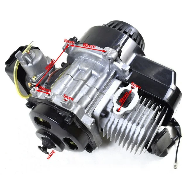 Motor complet Pocket Bike 49cc – fără reductor, cu carburator, filtru aer și demaror [3]