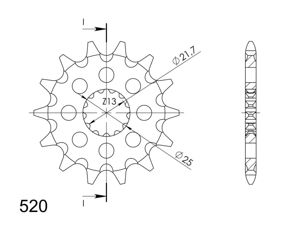 Pinion Față SUPERSPROX CST‑565:15 – 15T, Pas Lanț 520 [2]