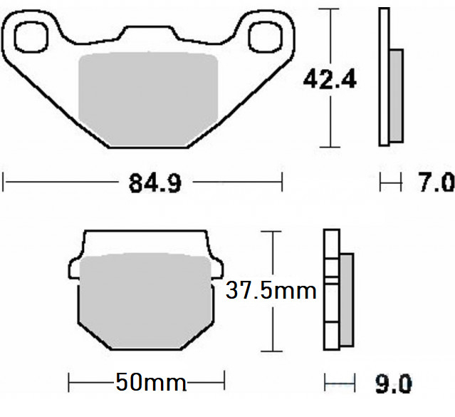 Plăcuțe frână ATV Linhai 500–800cc (Cal II) – set compatibil modele 500–800cc [2]