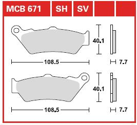 Plăcuțe Frână Spate TRW MCB671SH – Sinterizate SH – BMW / Ducati 125–2300 (1976–2020) [2]