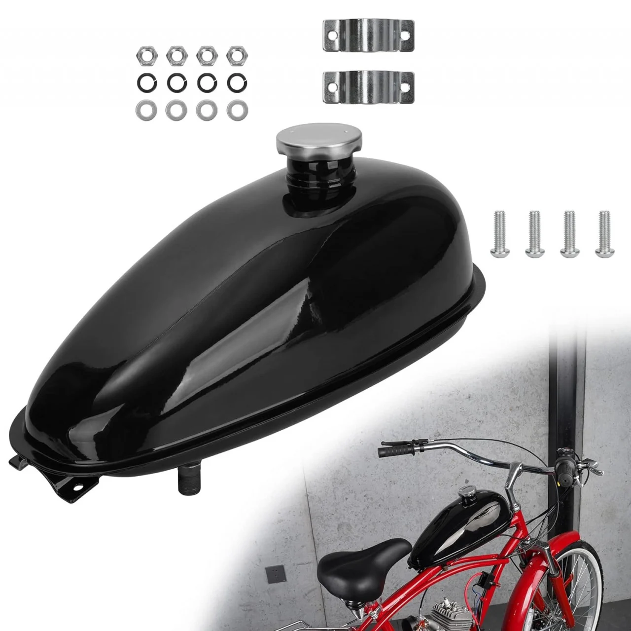Rezervor benzină kit motor bicicletă 3.5L [2]