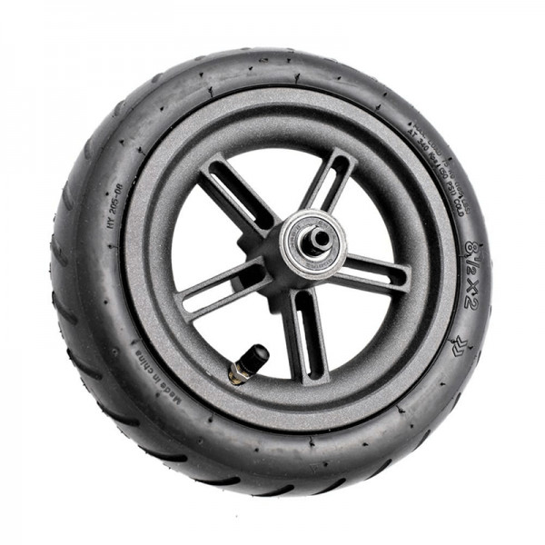 Roată spate trotinetă electrică 8.5 inch (cauciuc cu cameră) – completă, montată [4]