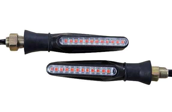 Semnalizări LED scuter tip bandă roșie | Set 2 buc 12V [2]