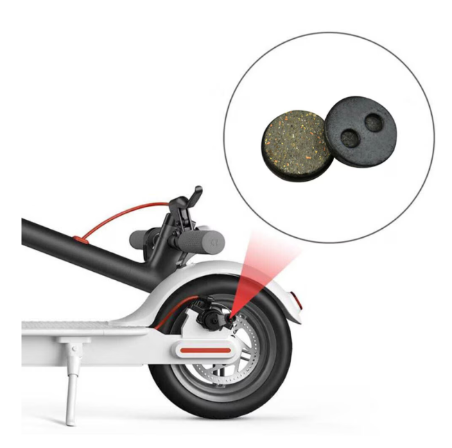Set 2 plăcuțe frână 20×20 mm pentru trotinetă electrică Xiaomi M365 – metal + rășină, negru [6]