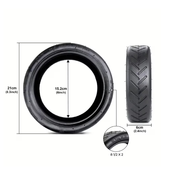 Set Cauciuc + Cameră Trotinetă / Scuter Electric 8×1/2×2 [2]
