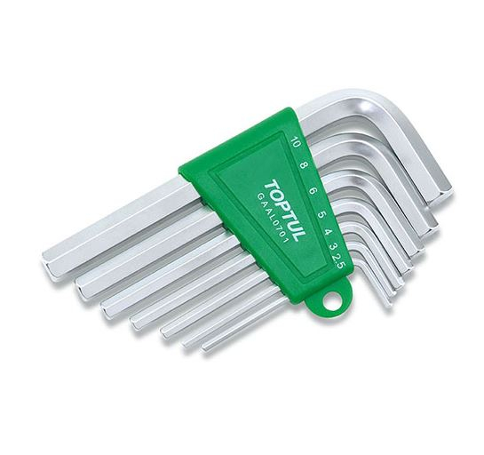 Set chei imbus TOPTUL – 7 buc, HEX, formă L, 2.5–10 mm, profesional [2]