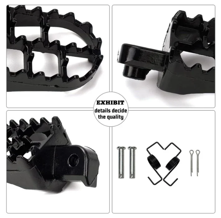 Set scărițe motociclă racing aluminiu Negru | 2 bucăți [4]