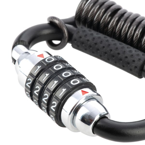 Antifurt OXFORD LidLock – Cablu pentru fixarea căștii – Negru [1]