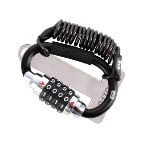 Antifurt - Antifurt OXFORD LidLock – Cablu pentru fixarea căștii – Negru