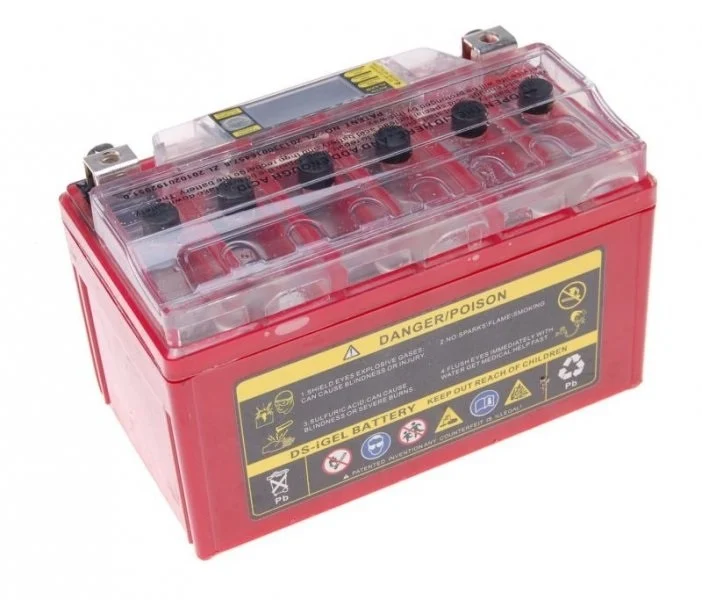 Baterie gel Scuter / ATV 12V 7Ah cu display – Borna pozitivă pe stânga [1]