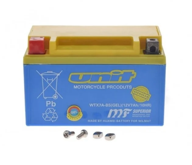 Baterie - Baterie gel Scuter / ATV 12V 7Ah – Fără întreținere, borna pozitivă pe stânga