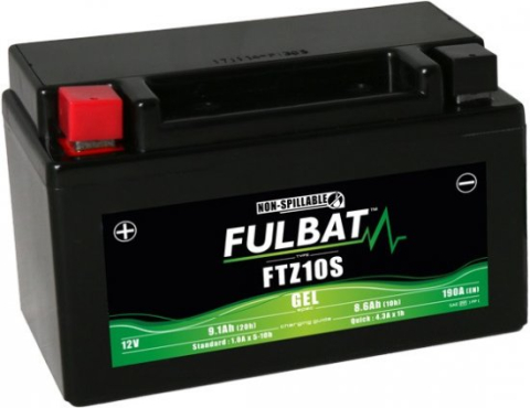 Piese & Consumabile - Baterie Moto cu Gel FULBAT FTZ10S (YTZ10S) – 12V 8.6Ah, 190A CCA, 150×88×93 mm – VRLA AGM Gel Premium