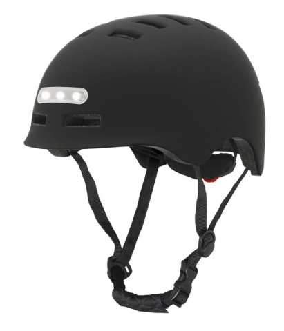 Casca protecție urbană cu lumini LED integrate Negru Mat | Mărime ajustabilă [1]