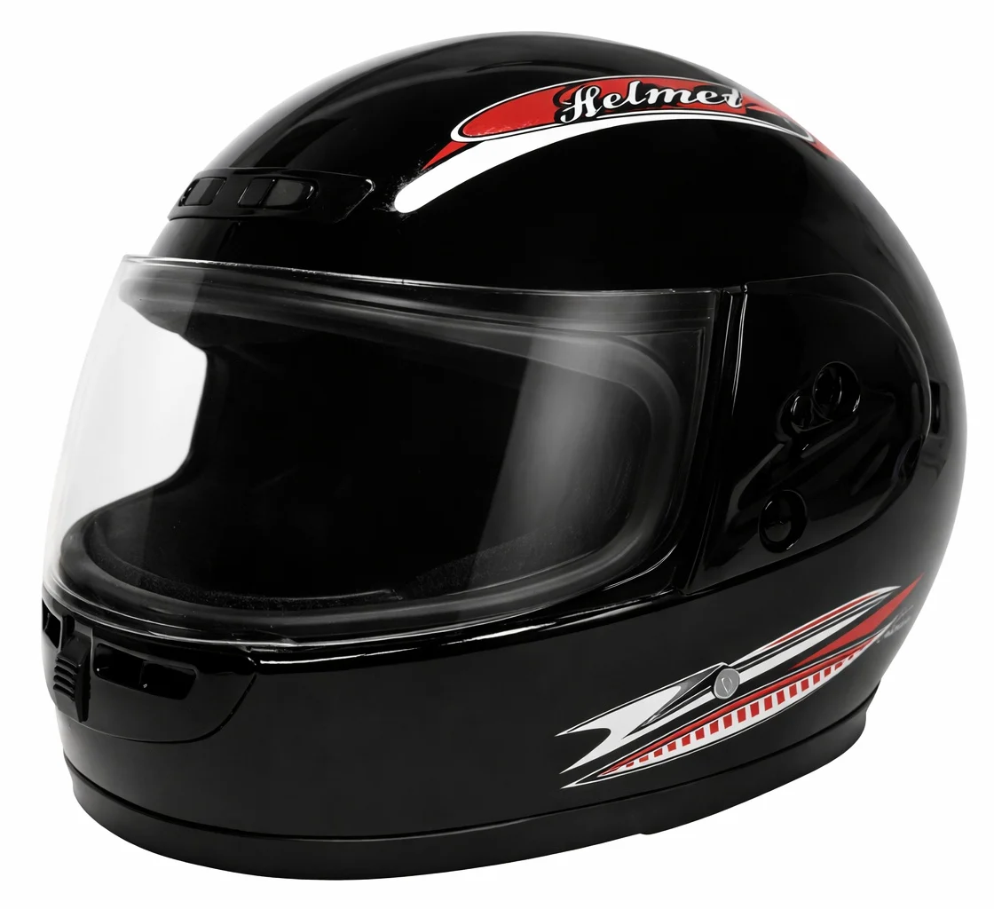 Cască scuter Full Face Safe – neagră, vizieră transparentă [1]