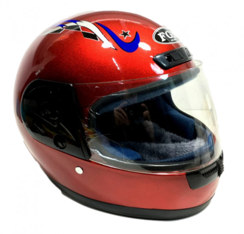 Casca scuter Full Face Safe roșie | Casca full-face pentru scuter [1]