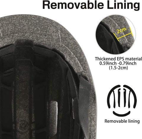 Casca trotinetă LED cu vizieră Negru Mat L 58-60 cm | Baterie litiu reîncărcabilă [3]