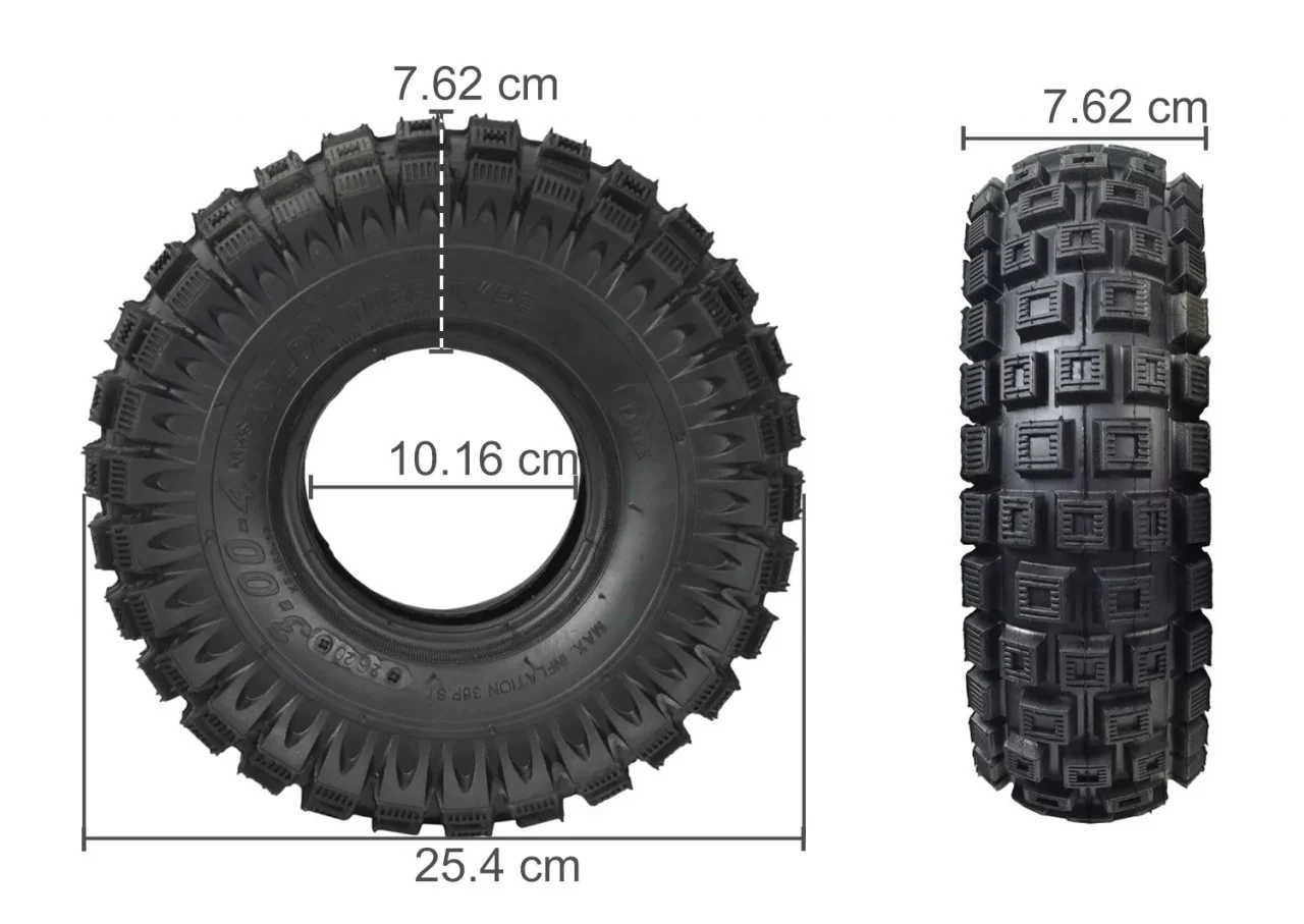 Cauciuc + cameră 3.00‑4 – set complet pentru roți 3.00‑4 [1]