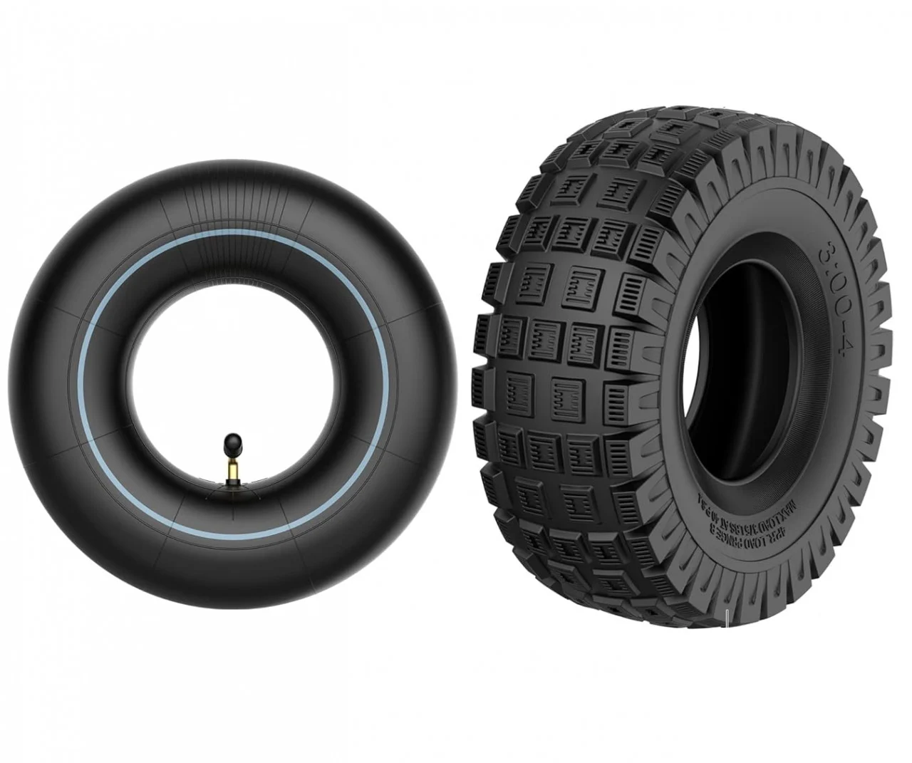 Camere & Anvelope - Cauciuc + cameră 3.00‑4 – set complet pentru roți 3.00‑4