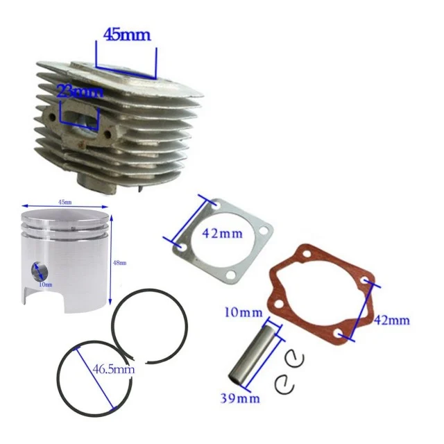 Piese Diverse - Cilindru motor bicicletă 60cc (piston 45 mm)