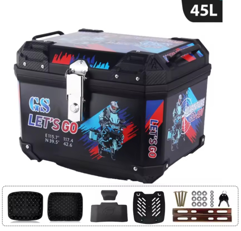 Accesorii - Cutie portbagaj GS Enduro Lets Go 45L | Cutie moto 45L cu cheie și prindere inclusă